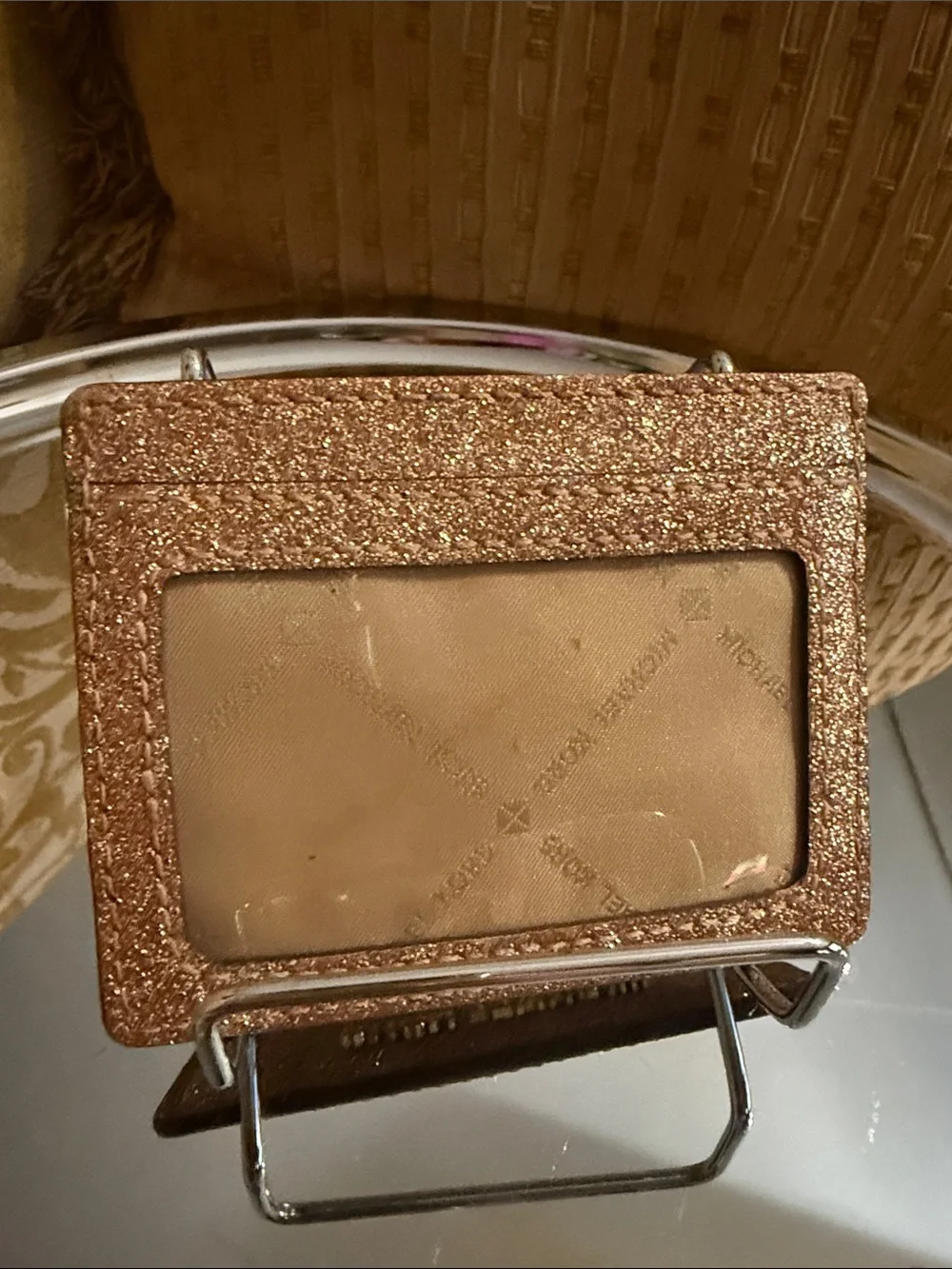 Michael Kors Travel Glitter Card Case EUC